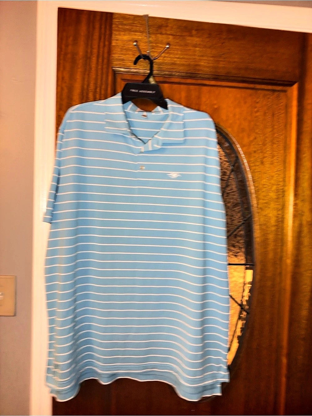 Peter Millar Striped Polo in Blue & White XXL Like New